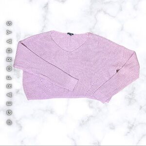 Trendy Cropped Sweater in Dusty Rose